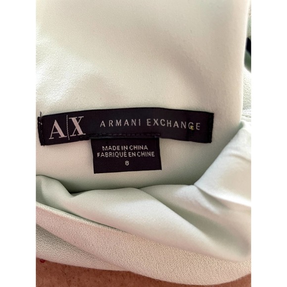 ARMANI Exchange Sleeveless V-Neck Summer Dress Green Size 8 - Picture 3 of 3